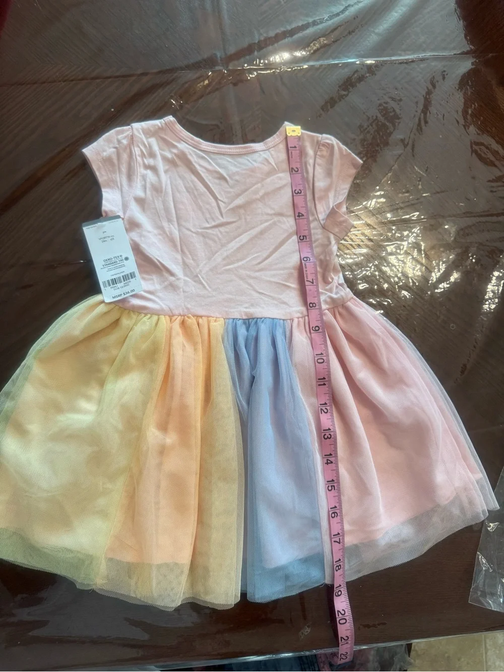 Carter's Pastel Tulle Dress with Floral Bodice